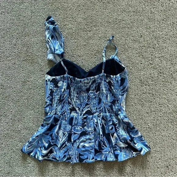 Lilly Pulitzer Auria Top in High‎ Tide Navy Top Size 2 - Picture 6 of 9
